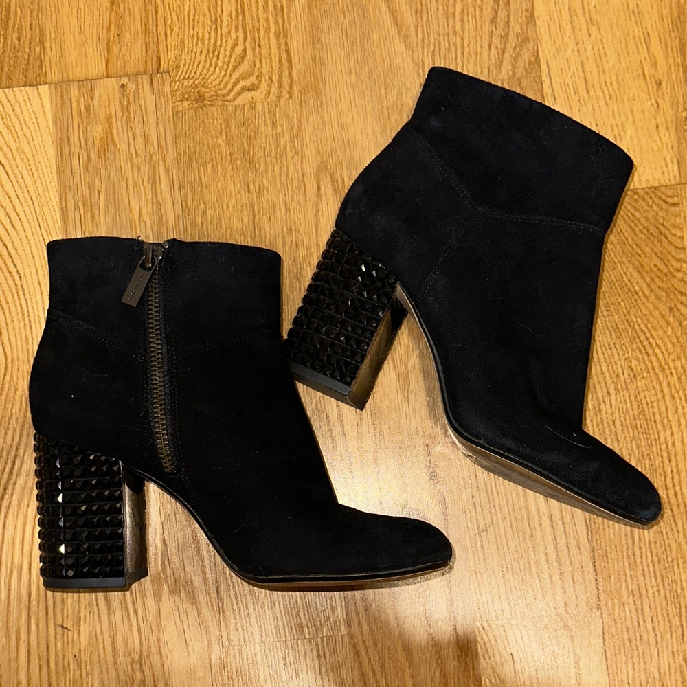 Michael Kors Black Studded Heel Boots